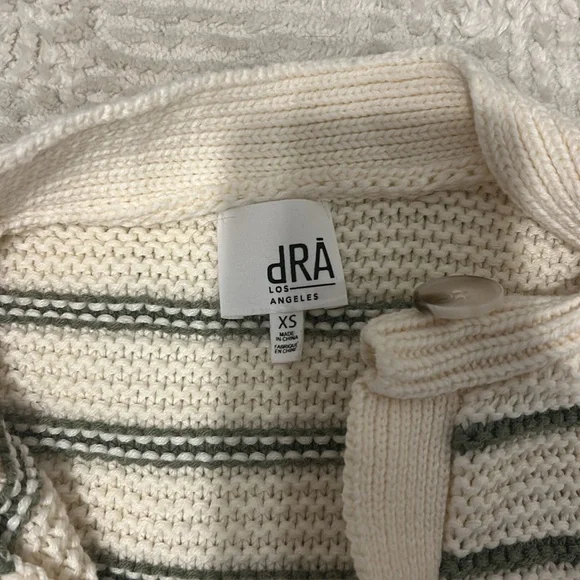 dRA LOS ANGELES (FROM ANTHROPOLOGIE) %100 COTTON AMARA STRIPED CARDIGAN - Picture 5 of 15